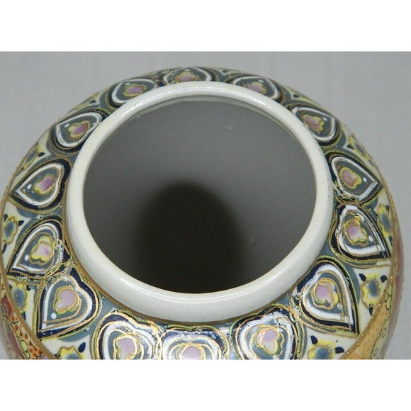 Garden Ridge Porcelain Vase with Lid Hand painted Butterflies & Flowers 11.75"H - Picture 11 of 15